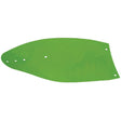 A green, curved metal panel with multiple holes along its edges, resembling a piece from a Dowdeswell machine and labeled as the Sparex Mouldboard (RH) - S.127459, set against a white background.