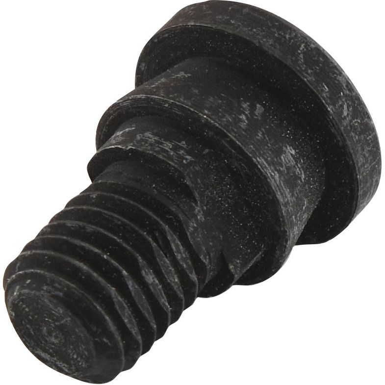A close-up view of a Sparex Mower Blade Retainer (Sparex Part No. S.130999) - a black metal hex bolt with a textured surface, visible threads, and precise metric measurements of M12x24mm, designed as a replacement for Pottinger models to fit as 119013.