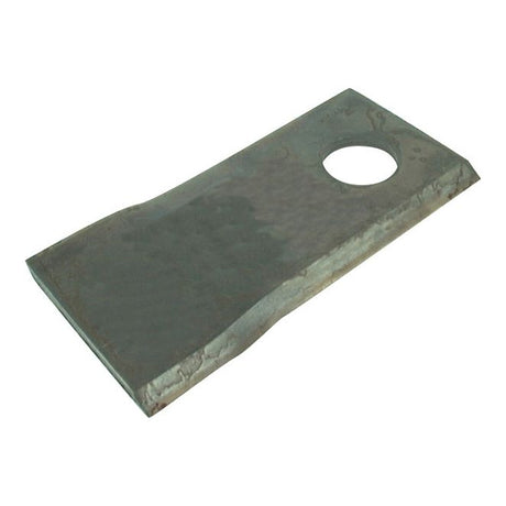 The Sparex Mower Blade Retainer for Vicon, with dimensions of M10x32mm and product number S.78403, serves as a rectangular metal wedge compatible with metric thread type and includes a hole for an M10 thread size, ideal for splitting or cutting tasks.
