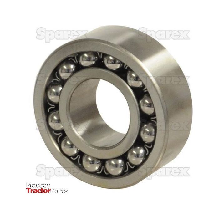 Close-up image of an NTN SNR Self Aligning Bearing - Metric (2309S) with evenly spaced small steel balls around its inner ring. Labels "Sparex" and "Massey Tractor Parts" are visible in the background, indicating manufacture information suitable for various tractor models.