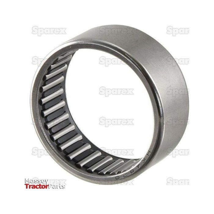 A close-up image of a metallic cylindrical roller bearing with internal rollers, labeled "Sparex" and "Massey Tractor Parts," evocative of the Sparex Needle Bearing (Sparex Part No. S.111014) used in Valtra and Valmet machinery.