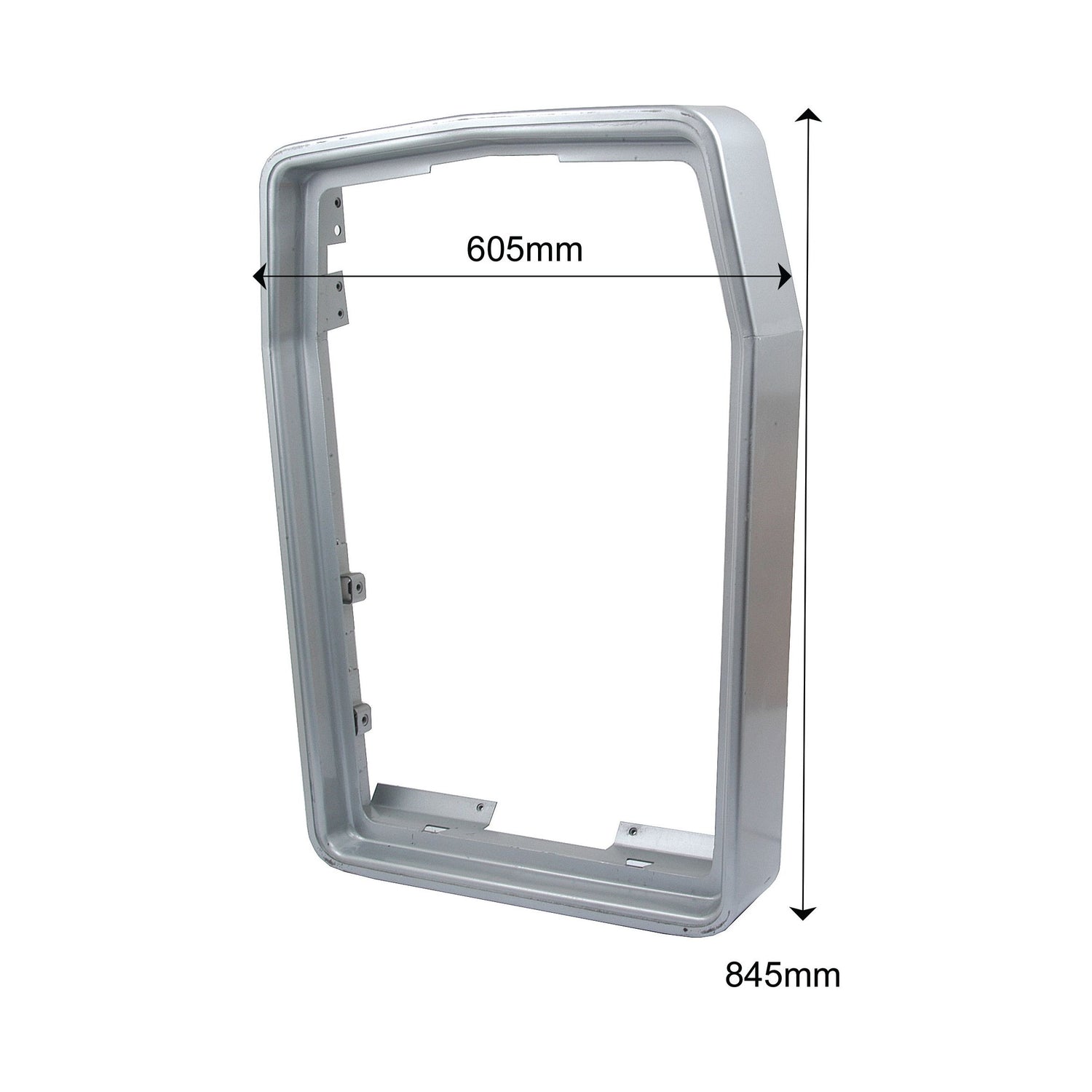 The Sparex Nose Cone (Sparex Part No. S.43556) is a metal rectangular frame, perfectly suited for Massey Ferguson machinery, featuring dimensions of 605mm in width and 845mm in height. It comes primed for effortless installation.