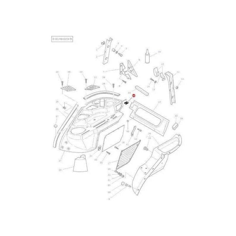 Massey Ferguson Nut M5 Cladding - 3580062M1 | OEM | Massey Ferguson parts | Cab Trim-Massey Ferguson-Engine Electrics and Instruments,Farming Parts,Instrument Panels,Lighting & Electrical Accessories,Tractor Parts