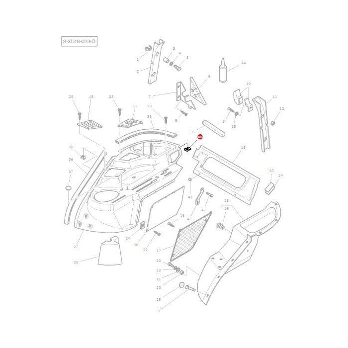Nut M5 Cladding - 3580062M1 - Massey Tractor Parts