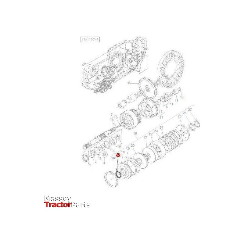Massey Ferguson O Ring - 3384523M1 | OEM | Massey Ferguson parts | Axles & Power Transmission-Massey Ferguson-Axles & Power Train,Clutch Components & Tools,Clutches & Flywheels,Engine & Filters,Farming Parts,O Rings,O Rings & Accessories,Seals,Tractor Parts