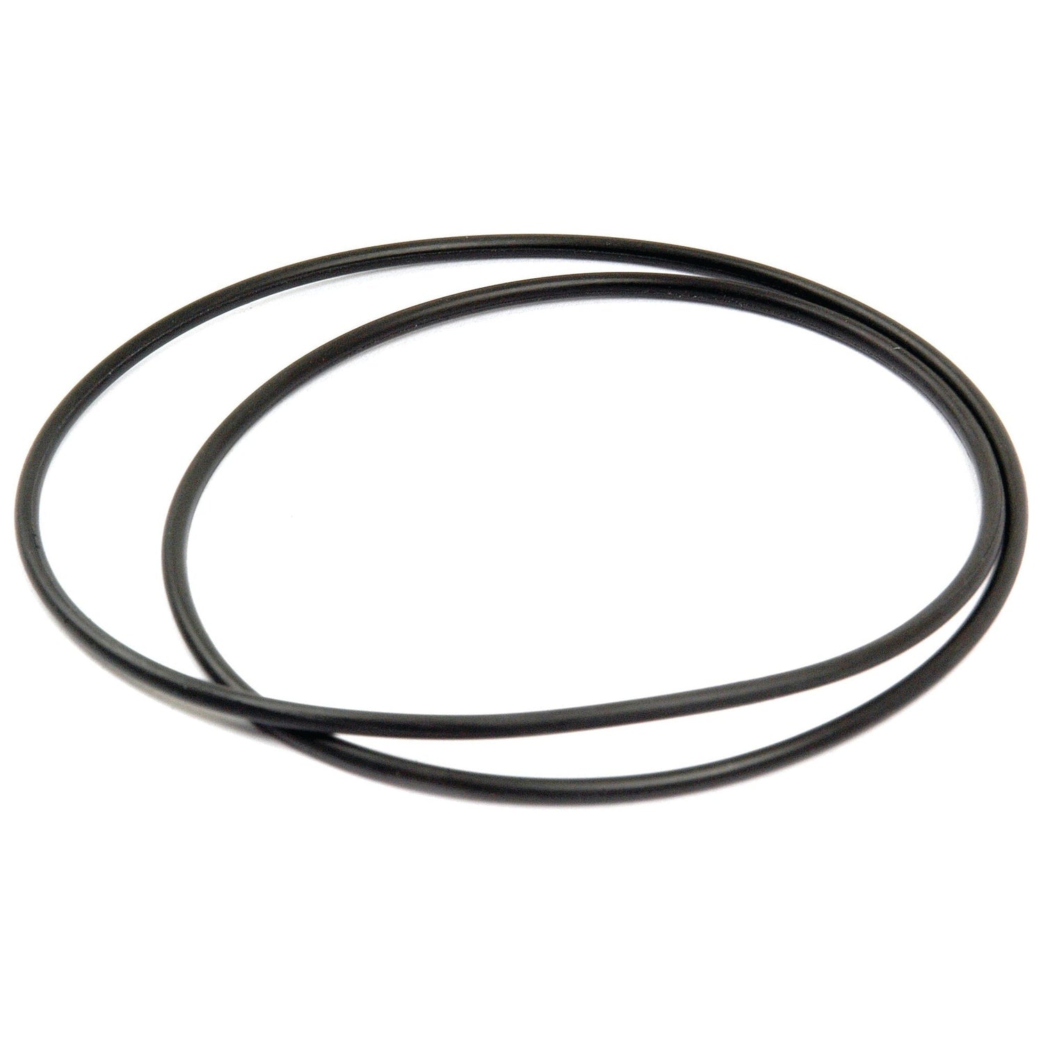 Image of two black O' Ring - Front Axle Housing Sparex Part No. S.24654 overlapping each other on a white background, resembling parts typically used in Ford / New Holland machinery.