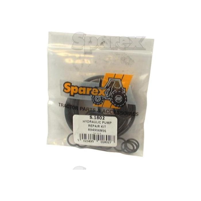 O'Ring Kit by Sparex, part number S.1802, comes in a sealed plastic bag containing multiple black components. Designed for compatibility with Massey Ferguson equipment, this comprehensive kit ensures your machinery remains in peak condition.