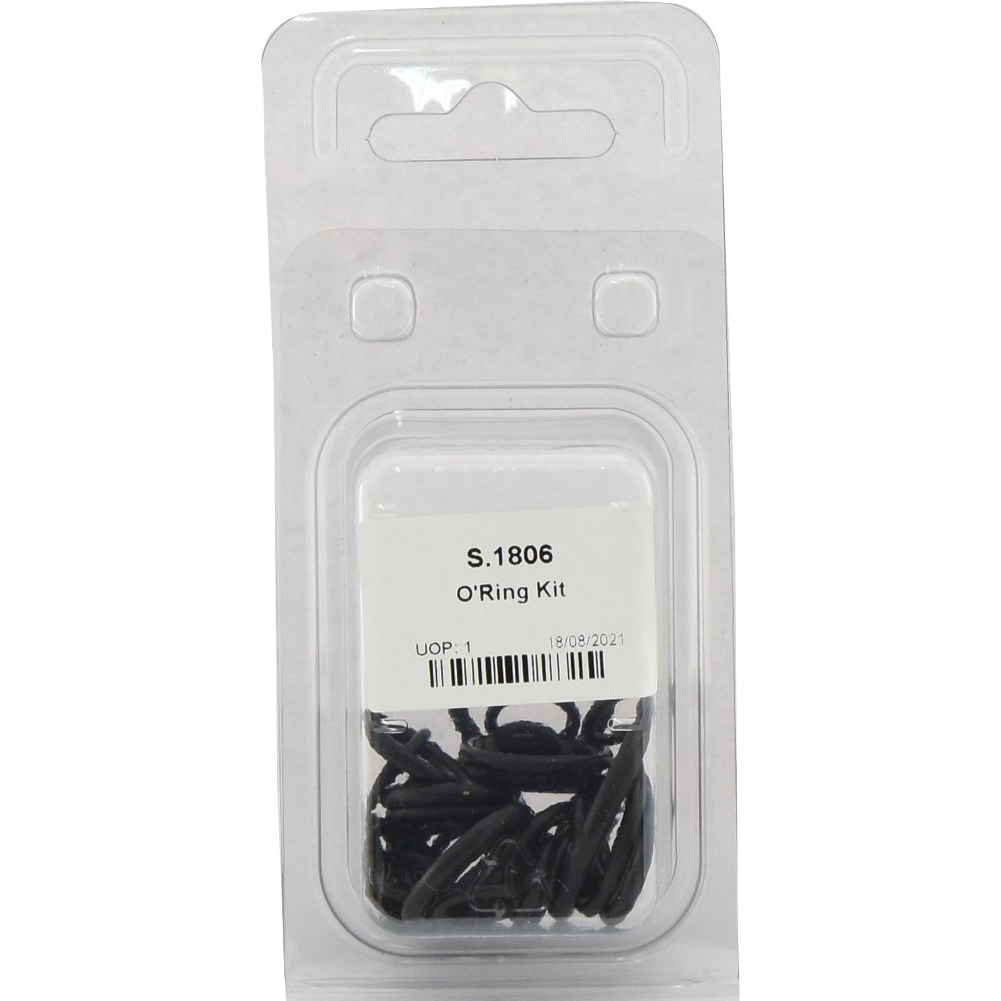 A plastic packaging containing a Sparex O'Ring Kit, with the label "Sparex Part No.S.1806 O'Ring Kit" visible on the front, suitable for Ford/New Holland machinery.