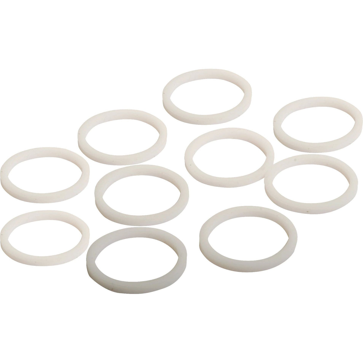 A group of ten white rubber O-rings from the Sparex O' Ring Pack, measuring 15.95 x 19.2 x 1.57mm and part number S.106862, are scattered on a plain white background.