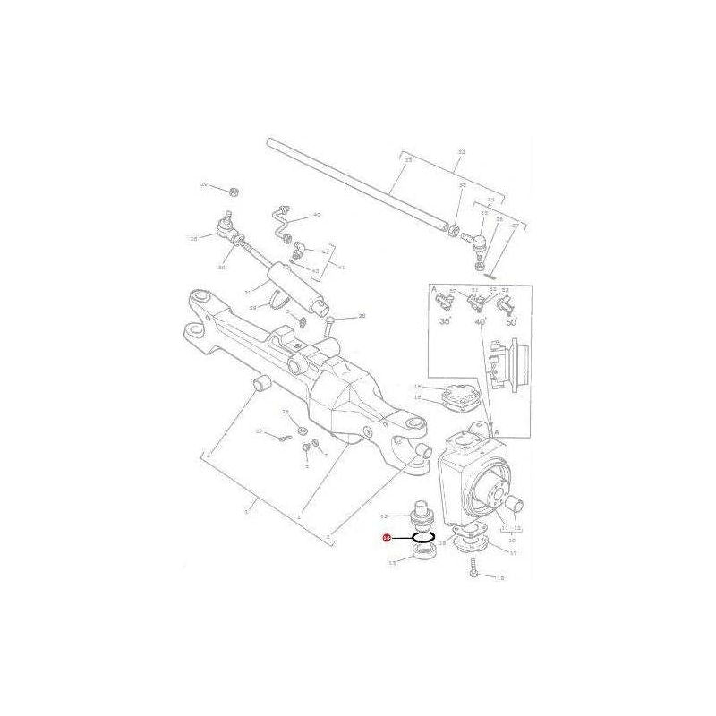 Massey Ferguson O Ring Pivot Bearing - 3009744X1 | OEM | Massey Ferguson parts | Axles & Power Transmission-Massey Ferguson-Engine & Filters,Farming Parts,Hydraulic Valves,Hydraulics,O Rings,O Rings & Accessories,Seals,Tractor Parts
