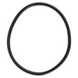 A single black rubber O-ring, specifically the Massey Ferguson - O Ring Thermostat Housing - 4222848M1 by AGCO, sits on a white background.