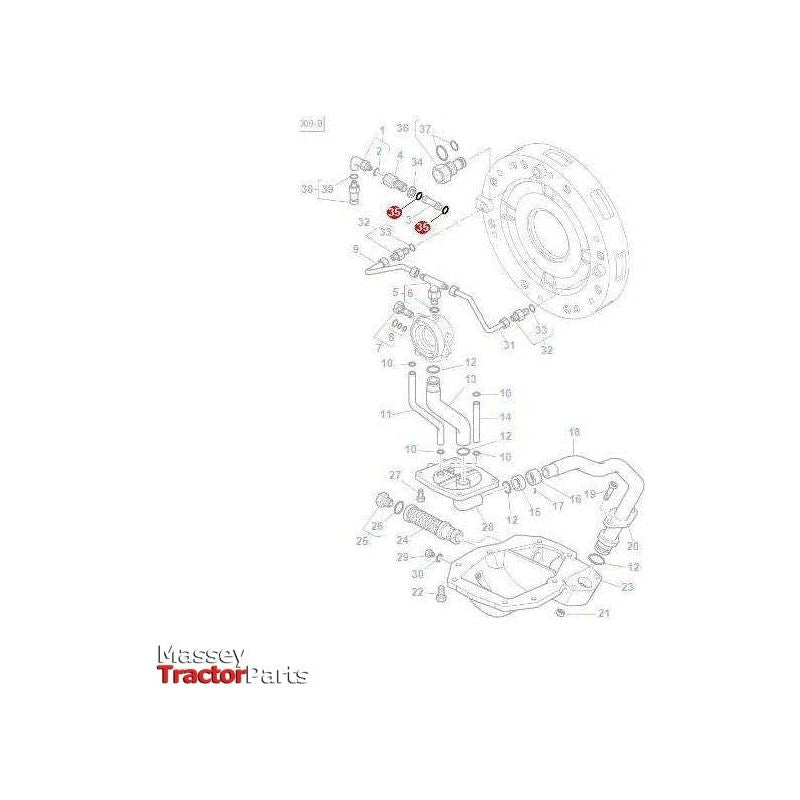 Massey Ferguson O Ring Wet Clutch - 3004938X1 - 401928X1 | OEM | Massey Ferguson parts | Clutch-Massey Ferguson-