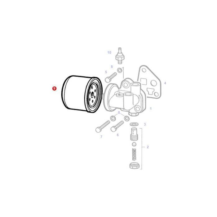 Oil Filter - F238202310010 - Massey Tractor Parts