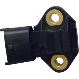 Close-up of a black plastic automotive sensor, resembling the Sparex Oil Pressure Switch (Part No. S.151226), with two mounting holes and a rectangular electrical connector.