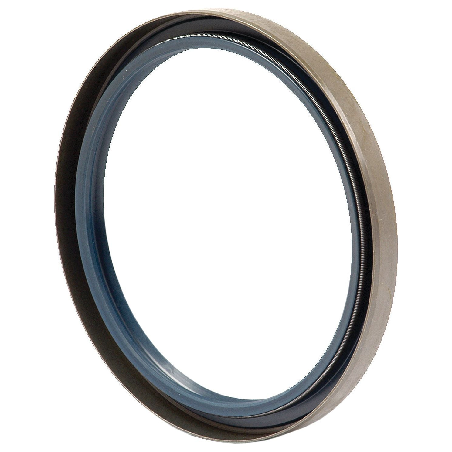 The Sparex Oil Seal, 125 x 150 x 13mm (Part No. S.62304), features a round design with a metal outer casing and rubber inner lips, making it ideal for sealing rotating shafts or other machinery components, particularly in Fiat tractor parts.