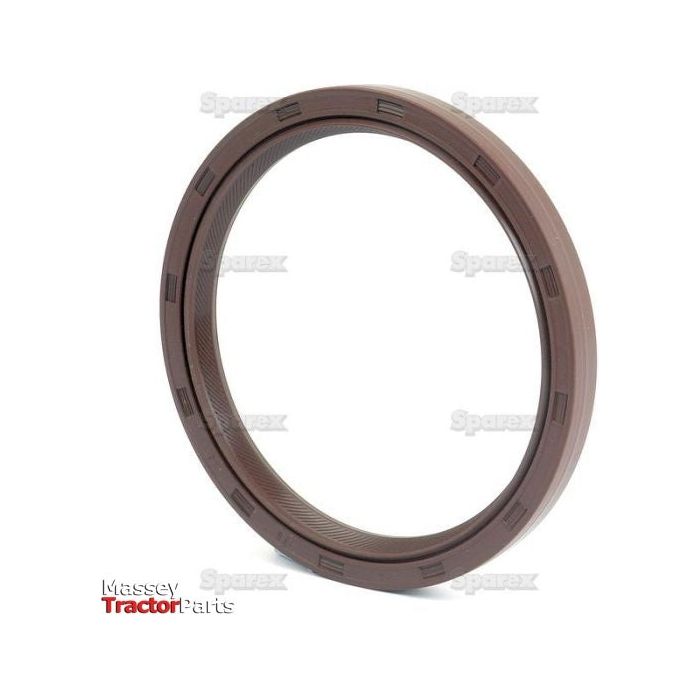 Image of a circular brown Oil Seal 135 x 114 x 12mm (Sparex Part No.S.62073) with a smooth outer edge and ribbed inner surface. The background is white, and "Massey Tractor Parts" is printed in the bottom left corner, suitable for Case IH and Fiat models.