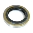 Close-up of the Oil Seal 65 x 42 x 10mm by Sparex (Part No. S.62068), featuring a central black rubber ring encased by a circular metal edge, designed for Case IH applications.