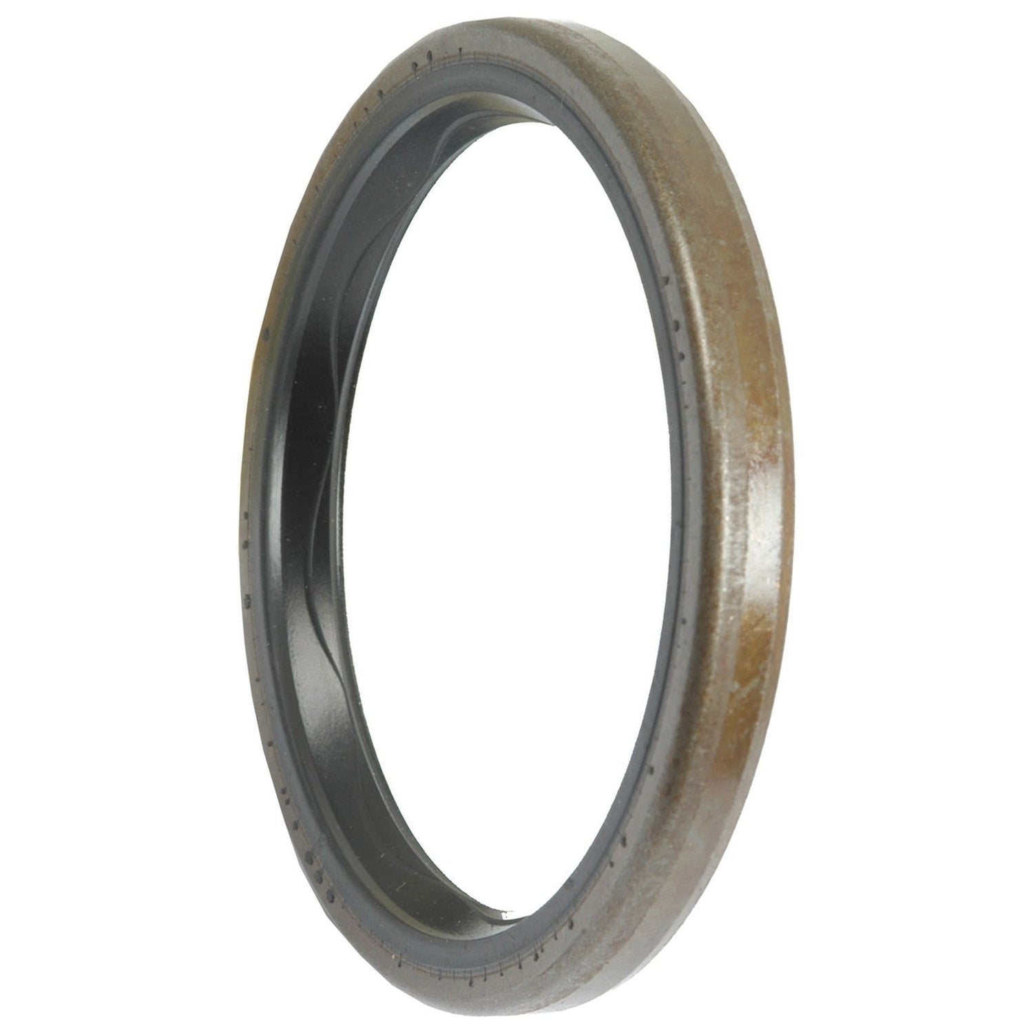 A close-up image of the Oil Seal 65 x 80 x 8mm (Sparex Part No. S.57305) shows a circular, rubber seal with a brown outer ring and a black inner ring, designed for machinery applications. Suitable for International Harvester models, this Sparex component ensures reliable performance in demanding environments.