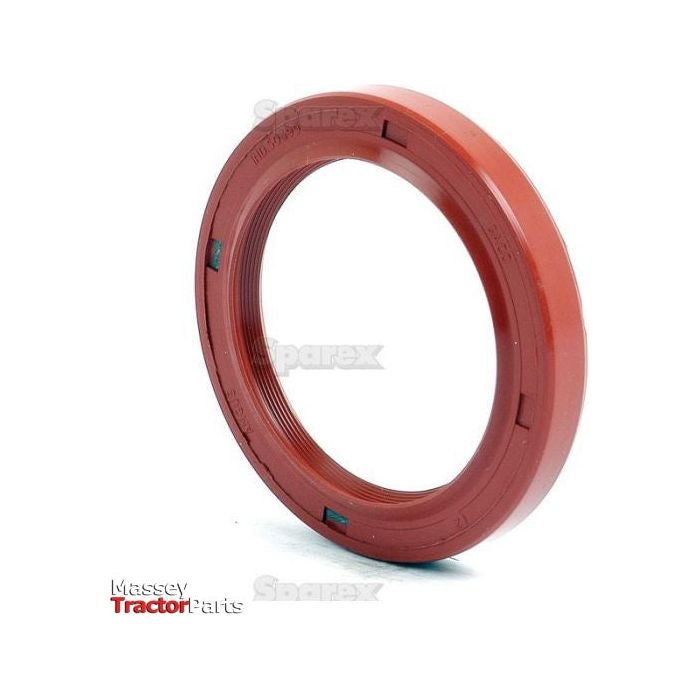 The Oil Seal (Sparex Part No.S.57541) is a red plastic circular ring featuring the "Massey Tractor Parts" logo and the "Sparex" brand name, ideal for use in Seal Crankshaft repairs for David Brown and Case IH tractors.