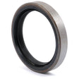 A metal ring with a rubber inner lining, likely used as a seal in mechanical or automotive components, such as the Oil Seal (35 x 58 x 17mm) by Sparex, product number S.69981.