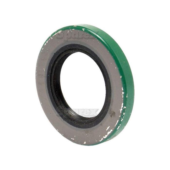 Close-up image of a circular Sparex Oil Seal, part number S.59531, with a green and grey exterior, designed specifically for Case IH / International Harvester machinery.