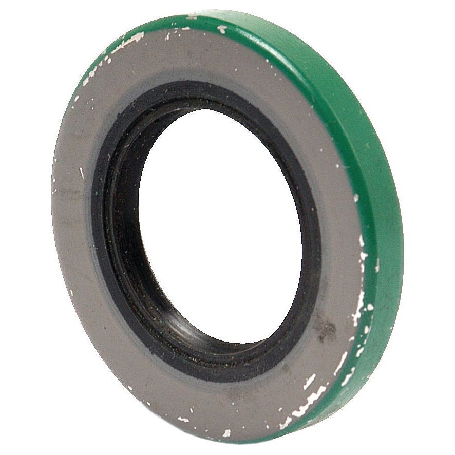 A round, metallic oil seal with a green coating and a black inner ring, reminiscent of an International Harvester part. The Sparex Oil Seal (Sparex Part No.S.59531) has a green coating that is slightly worn in places.