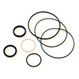A variety of black and one white rubber O-rings, part of the Sparex Orbital Motor Seal Kit MOSPB (Sparex Part No. S.153124), arranged on a white background.