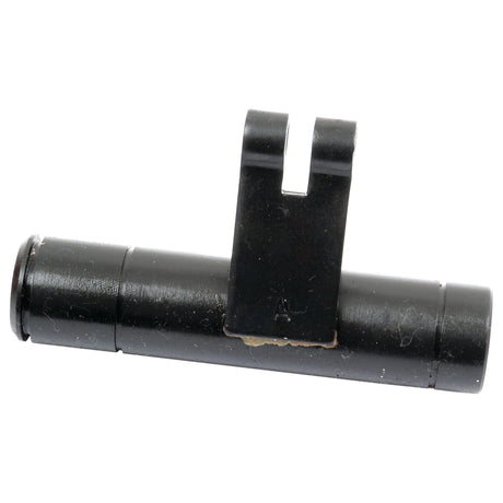 A small, cylindrical black metal object equipped with a U-shaped clip, resembling the Sparex Oscillator Body - Hydraulic Pump (Sparex Part No. S.43472).