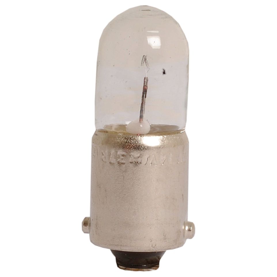 Close-up of a Sparex Light Bulb (Halogen) T4W, 12V, 4W, BA9s (Sparex Part No. S.53265) with a clear outer shell and a metal base, highlighting the intricate inner filament.
