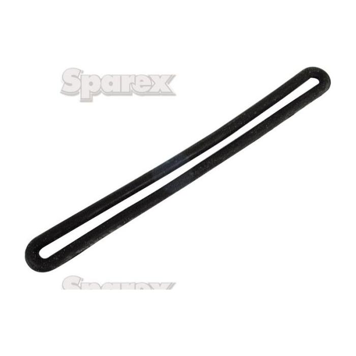The Oval Rubber Tensioner 200mm 1 loop (S.18981) by Sparex, featuring weather-resistant rubber for exceptional elasticity and good tension, isolated on a white background.
