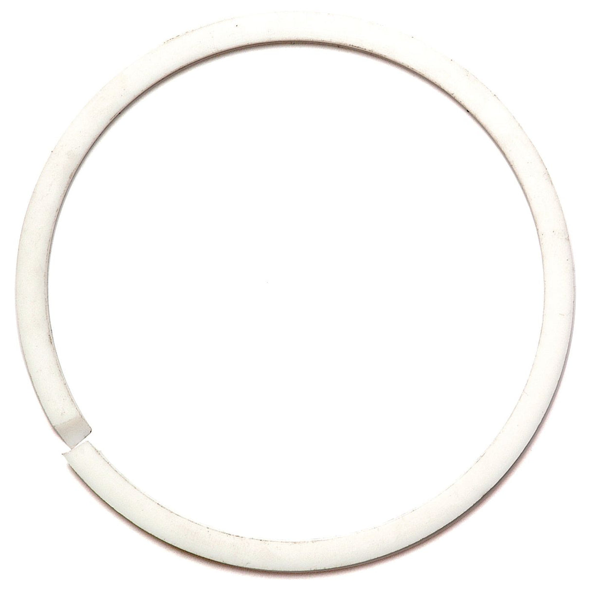 A Sparex PTFE Back-up Washer BS338/1ES, identified by Sparex Part No. S.12284, is a white circular ring with a small gap on one side, reminiscent of components found in Ford New Holland's hydraulic piston systems.