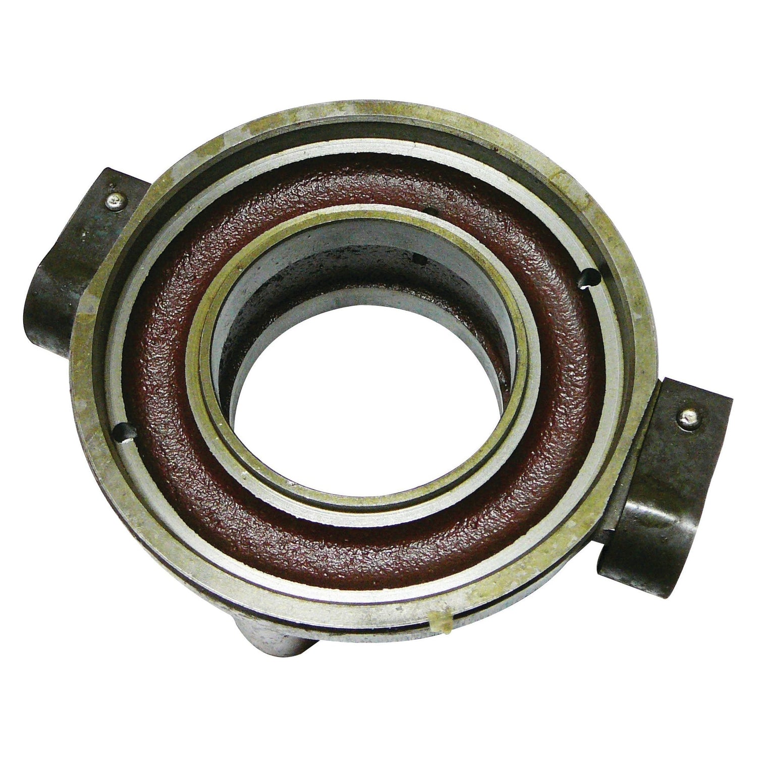 The Sparex Clutch Release Bearing - S.61946, a metallic circular bearing from the Sparex brand, features a central hole and is flanked by two tab-like protrusions on either side.