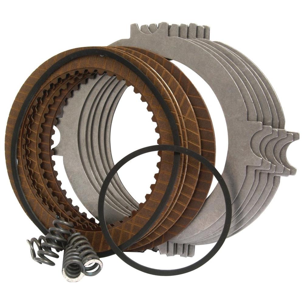 A set of Sparex PTO Clutch Plates (Part No. S.56952), one rubber O-ring, and two coiled springs arranged on a white background.