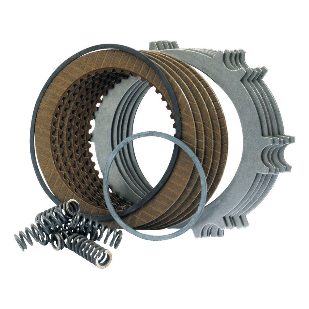 A set of mechanical components, featuring the PTO Clutch Plate (Sparex Part No. S.56952) from the Sparex brand, along with friction discs, steel plates, and springs arranged on a white background.