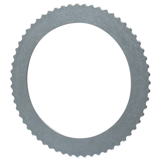 A circular metal toothed washer with a smooth inner edge and a series of small teeth along the outer edge, similar to the PTO Clutch Plate by Sparex (Part No. S.65362).