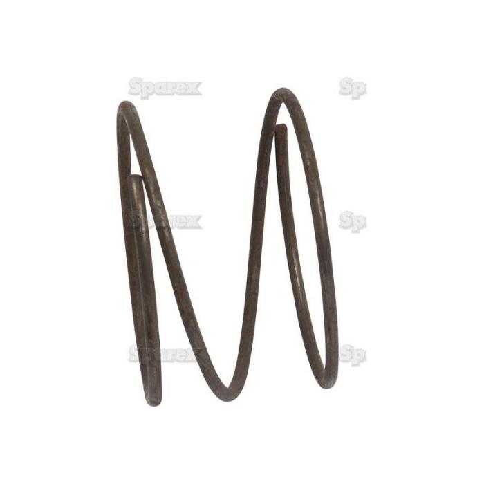 A PTO Free Wheel Spring Q/R (Sparex Part No. S.6185) helical compression spring with a wire diameter of consistent thickness, shown against a white background.