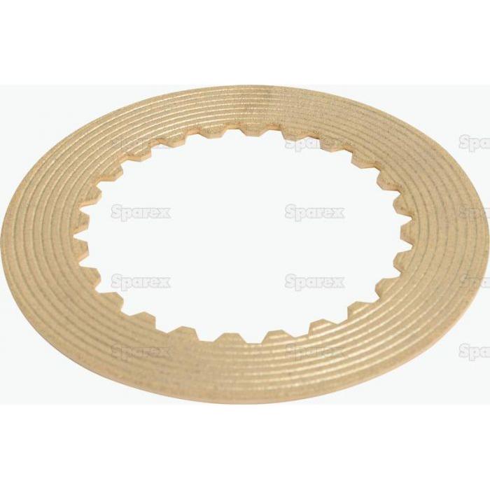 A bronze washer with a grooved texture, reminiscent of the Sparex PTO Clutch Plate (Part No. S.111057), and featuring a serrated inner edge.
