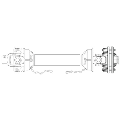 PTO Shaft - (Lz) Length: 1510mm, 1 3/8'' x 6 Spline Q.R. to 1 3/8'' x 6 Spline Friction Disc Clutch
 - S.118360 - Farming Parts