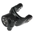 The Sparex PTO Yoke - Interfering Clamp Bolt (U/J Size: 36 x 89mm), featuring a U-shaped, black metal structure with a hole in the center for fitting purposes, is commonly found in Walterscheid's PTO Series.