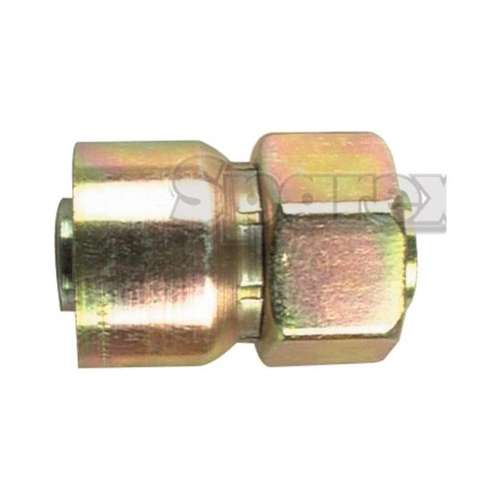 Introducing the Parker Metric Hose Insert by Sparex, a 5/16'' x M18 x 1.50 Female Straight Swivel Light Series (S.3321805) — an ideal metallic compression fitting for connecting pipes or tubing with male and female ends.