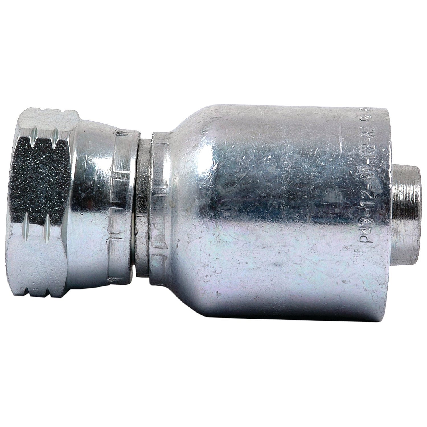 The Parker BSP 60° Hose Insert 5/8'' x 3/4'' x 14 TPI, Female Straight Swivel - S.7121210 by Sparex features a hexagonal base and cylindrical body with a BSP thread.