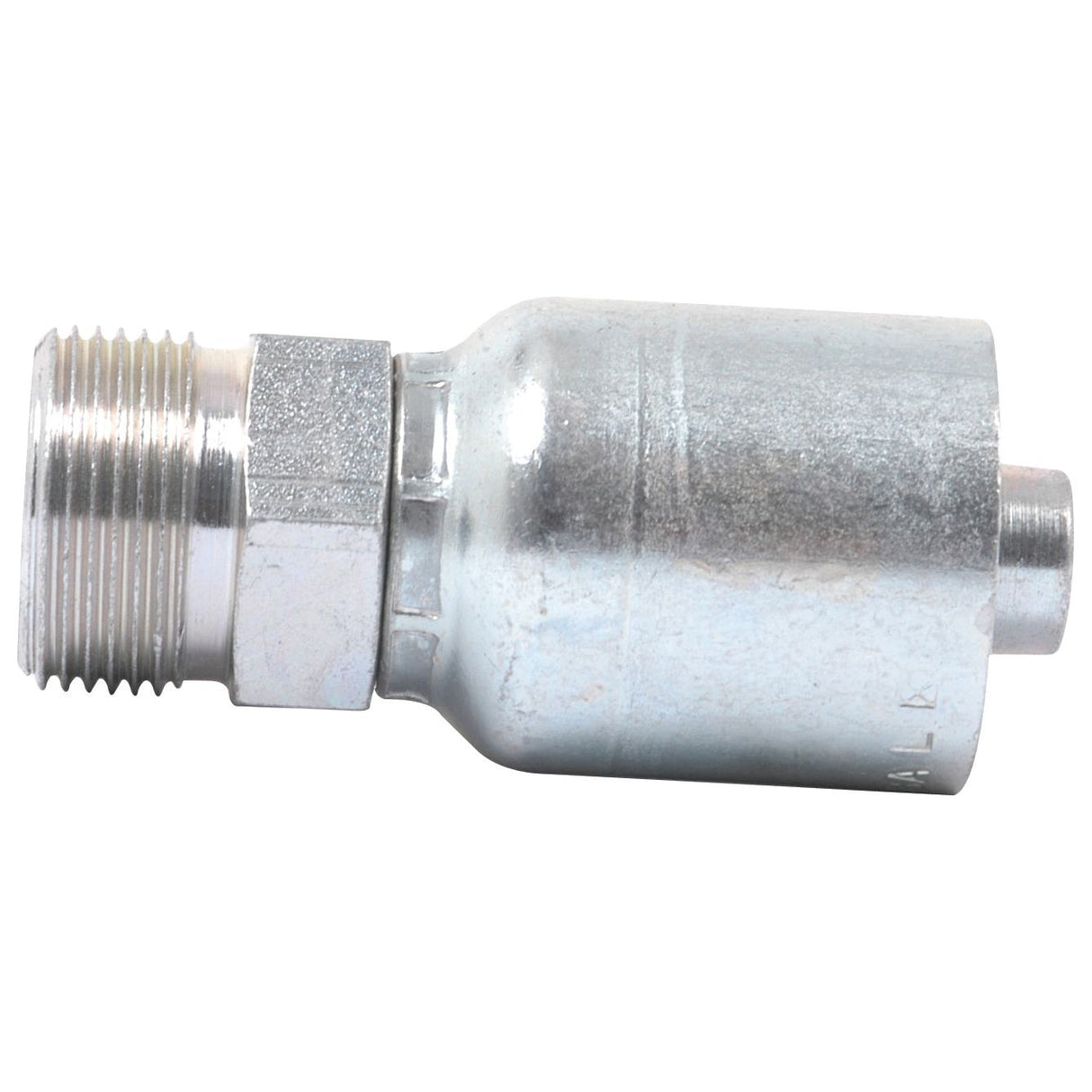 A Sparex Parker Metric Hose Insert 3/4" x M30 x 2.00 Male Straight Heavy Series (S.7413012) is a heavy-duty metal hydraulic hose adapter featuring a hexagonal base and threaded end, designed to be compatible with Parker Fitting standards and sized at DN20.
