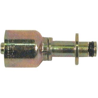 Close-up of a Parker Metric Pistol 1/4'' x - S.3781004 quick-connect fitting by Sparex, featuring a metallic cylindrical, threaded body and a protruding nozzle end, perfect for secure hose connections.