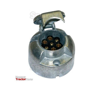 7 Pin Trailer Socket Female with Spade Connectors (Metal) 12v - S.26341 - Farming Parts