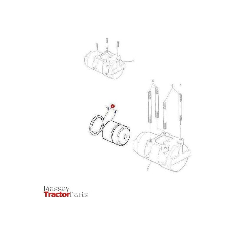 Massey Ferguson Piston Lift Arms - 1665738M91 | OEM | Massey Ferguson parts | Axles & Power Transmission-Massey Ferguson-Farming Parts,Hydraulic Cylinders & Rams,Hydraulics,Tractor Hydraulic,Tractor Parts