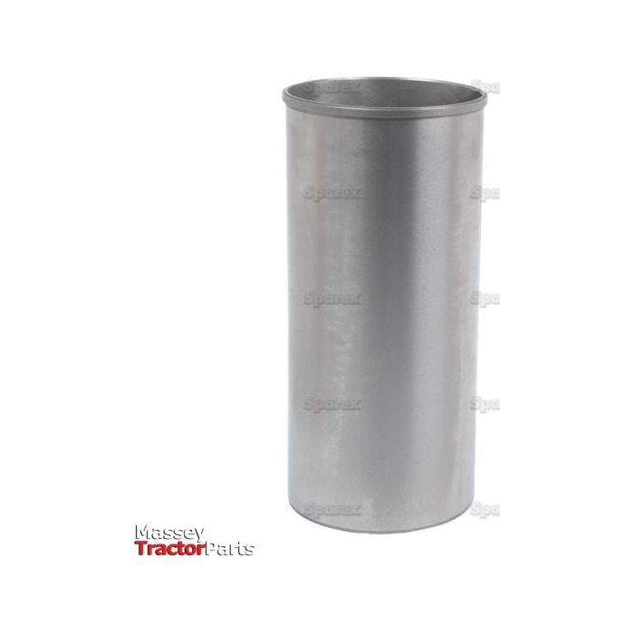 A cylindrical silver metal component, likely an engine part, is shown with the "Massey Tractor Parts" logo at the bottom left. This Sparex Piston Liner (Finished) - Part No. S.40437 also features a flame ring for added durability.