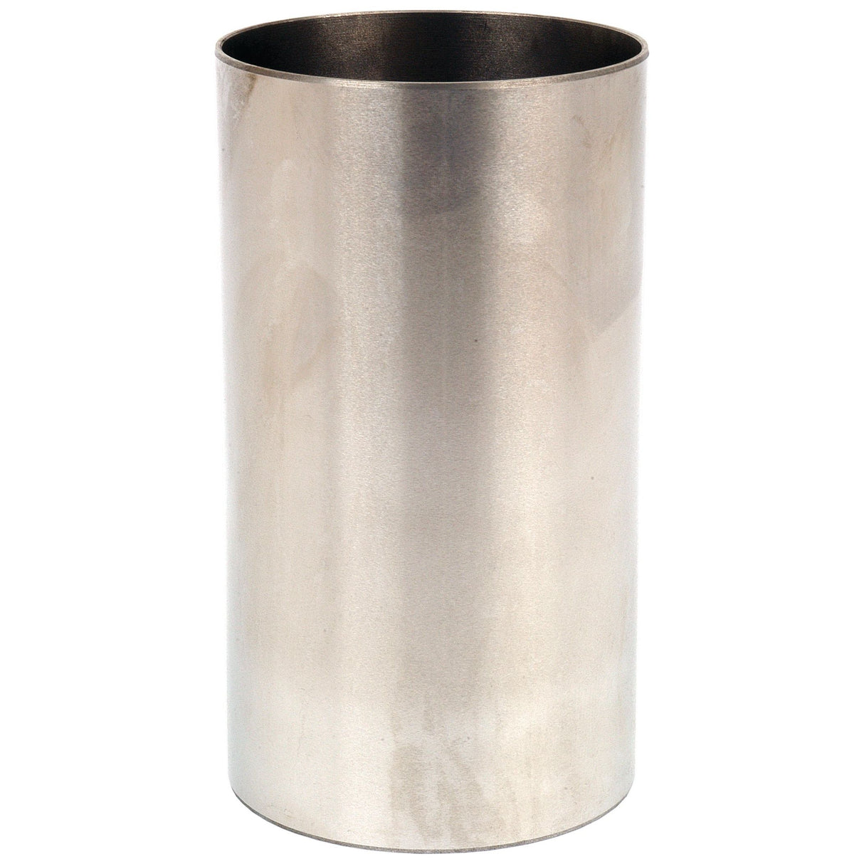 A semi-finished, cylindrical metallic Piston Liner (Sparex Part No. S.66527) with an open top and smooth surface stands upright on a white background, its minimalist design reminiscent of a bore liner.