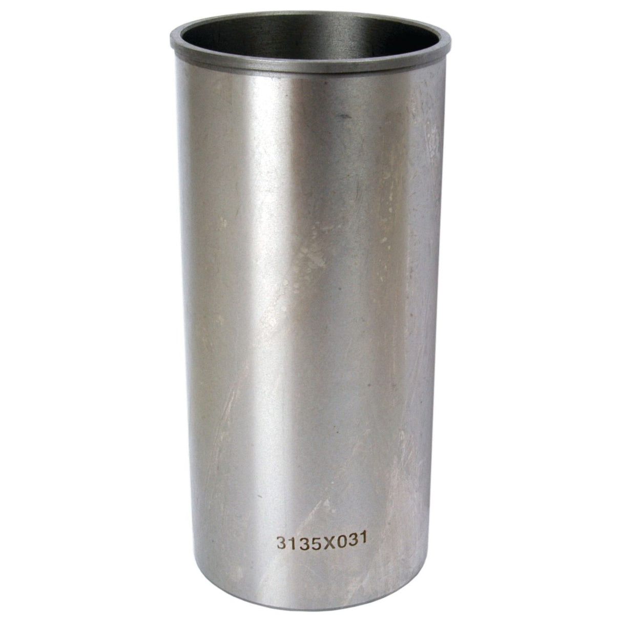A cylindrical metal object, possibly a flanged pipe or sleeve, identified as a Piston Liner (Semi Finished) with the Sparex Part No. S.41372 printed near the base.