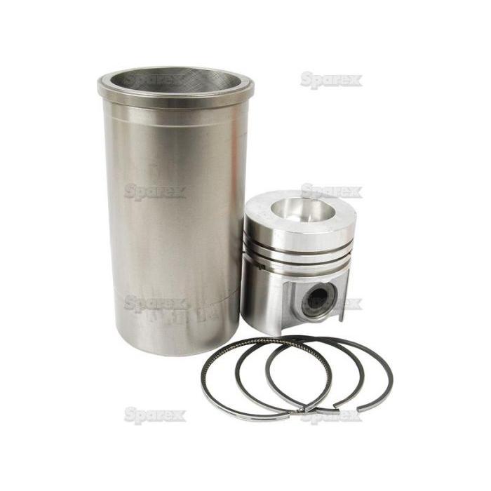A Sparex Piston Ring and Liner Kit (Sparex Part No. S.57848), featuring a metallic liner, piston, and piston rings set, displayed on a white background.