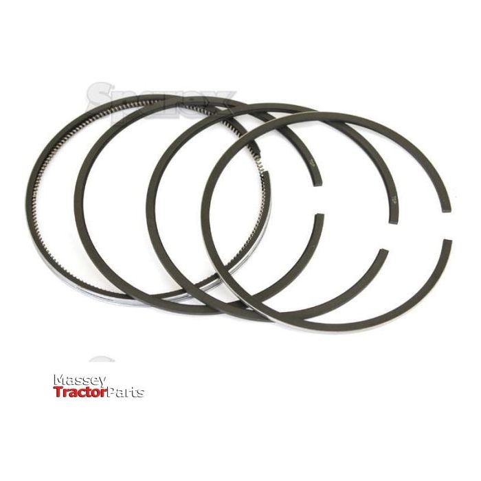 Four chrome-plated piston rings arranged overlapping on a white background, featuring the Sparex logo for Massey Tractor Parts in the bottom left corner. The product is identified as Piston Ring | Sparex Part No. S.40426.
